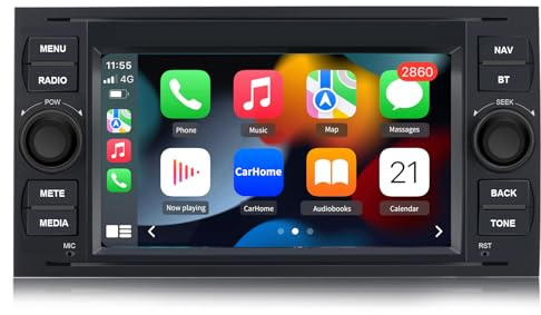 AWESAFE Autoradio Android 7 Pouces 2 Din pour Ford Focus – Stéréo avec CarPlay, Android Auto, USB, SD, Bluetooth, Radio FM/AM RDS