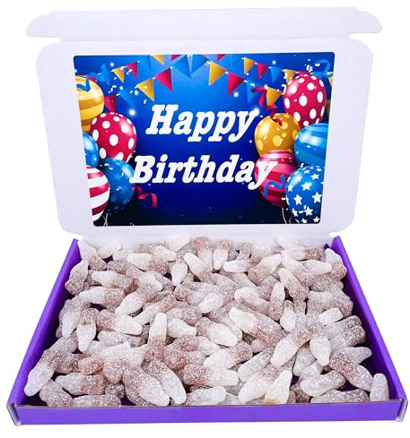 Fizzy Cola Bottles Sweets Gift Box 400g Retro Candy Birthday Sweets Hamper