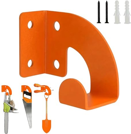 Kixolazr Chainsaw Hanger,Heavy Duty Steel Rust-Resistant,Chainsaw Wall Mount Bracket | for Workshop Garage Shovels Brooms Cables Hoses