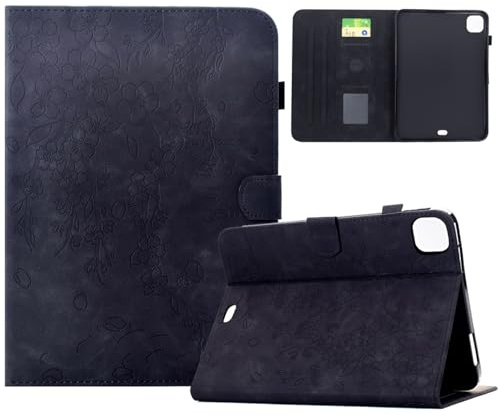HYUKcase Case for iPad Air 11-inch M3/M2 (2025/2024),iPad Air 5th / 4th Generation (2022/2020) with Magnetic Closure,Shockproof Stand Cover with Pencil Holder,Card Slots & Photo Frame (Black)