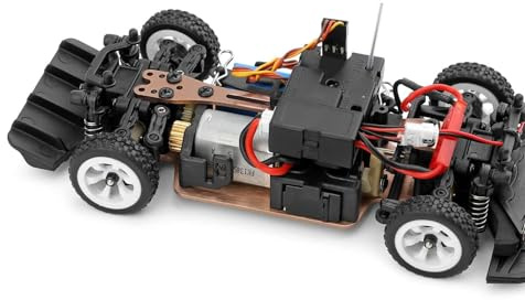 Aumotop 284131 Hochgeschwindigkeits-Ferngesteuertes Auto für, Renngeschenk, RTR mit Metallgehäuse, 2 Batterien, 1/28 Kurzes LKW-Auto für Drift-Fans (#-1)