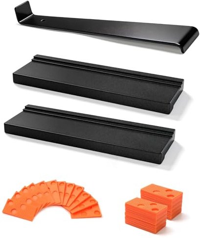 Laminat Verlegeset,Vinylboden Werkzeug,Schlagklotz für Vinyl Verlegeset,Vinylholzböden Mit Schlagblöcke - Zweiseitig Mit Nischen, Zugeisen, 40pcs Abstandshalter, Universal Bodenmontage Kit für Parkett