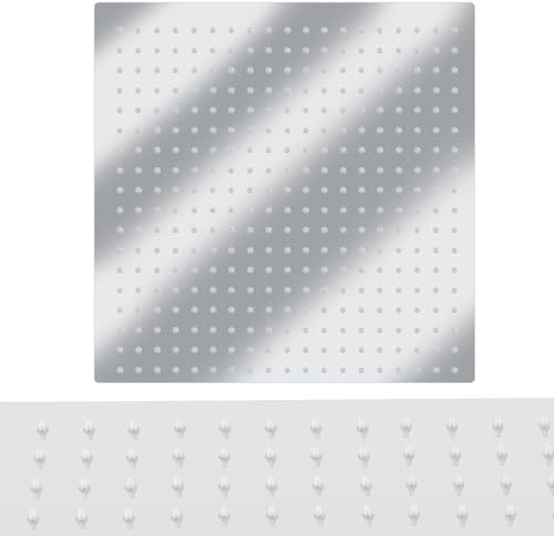 Jelquix 20 Inch Modern Stainless Steel Square Rain Shower Head, Ultra Thin Large Rainfall Bathroom Sprayer with Rustproof Anti Corrosive Design, for Home Hotel Bathroom