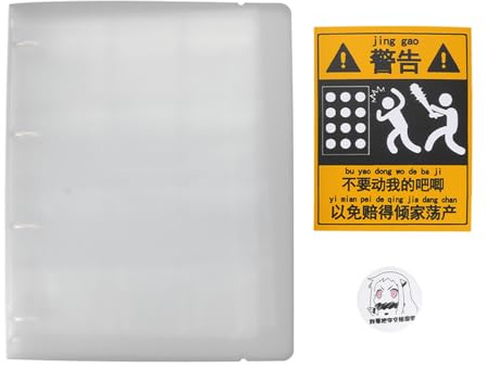 Toddmomy Badge Storage Folder with 4 Display Pages for 48 Anime Pins, Medal Collection Holder with Sleeves, Protective Badge Display Book for Sports and Memorabilia Storage