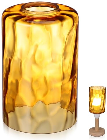Ersatzlampenschirm aus Glas mit Steinputz, Orange, Dekorativ | Lamp Shade, Lampenschirm Klein Hell, Hänge Lampenschirm Glas, Lampenschirm Retro Klein