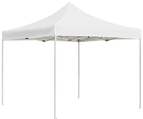 Profi-Partyzelt 3x3 m, Aluminium Faltzelt Weiß mit Oxford-Gewebe Dach für Outdoor-Events