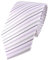 TigerTie Designer Krawatte in lila weiss flieder silber gestreift
