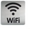 Durable 478623 Türschild Picto quadratisch (WIFI, 150x150 mm), metallic silber