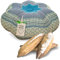 Livasia Meditationskissen Stern - Ø 30x15cm - Yogakissen mit Kapok, Pouf, Bodenkissen sternförmig Yoga Zen Meditation, Zafukissen für Garten und Balkon, Sitzkissen handgefertigt (Hellblau)