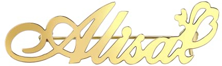 Jacklin F Benutzerdefinierte Name Brosche personalisierte Name Broschen Abzeichen Kragen Dornschließe Anzug Shirt mit einem beliebigen Namen für Frauen Mädchen Anfangsbuchstabe Name Schmuck Geschenk