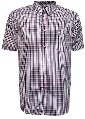 Pierre Cardin Chemise à manches courtes à carreaux avec broderie signature - - L