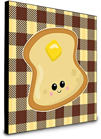 Caroline's Treasures Buttered Toast Face Artwork Panel Wanddekoration mehrfarbig