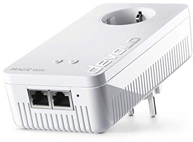 devolo Magic 2-2400 WiFi AC Next Single Adapter : Adaptateur Amplification Rapide avec Meilleure Fonction WiFi AC Maille, adapté pour Streaming (2400 Mbit/s, 2 x Ports Go LAN, G.hn, AP Steering)