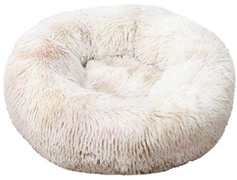 Vinnykud Gradient Haustierbett Rundes Plüsch Bett für Haustiere in Doughnut-Form Hundebett Katzenbett Flauschig Weich Hundekissen Hundesofa Wasserfeste Unterseite Katzensofa