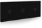 BSEED interruptor tactil Triple,1 Gang 1 Vía+ 1 Gang 1 Vía+1 Gang 1 Vía interruptor táctil de pared Negro con indicador LED, interruptores de luz pared con con panel de vidrio templado