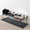 Nicoman Plastic Shoe Tray with Metal Shelf Rack for Wellies, Boot, Umbrella