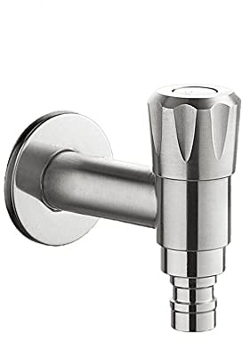 304 Edelstahl-T-Wasserhahn, Einzelhandel-Küchenmischer-Waschbecken, verdickter Dual-Use-Waschmaschine Wasserhahn, einzelner kaltes Wasserhahn mit US-amerikanischen Standard-Armaturen, schneller Öffnun