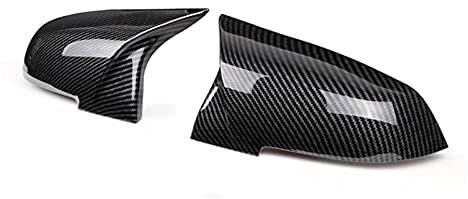 ASDFGHJK KANGYEBAIHUODIAN 2 Stück Rückspiegeldeckel Kappe Ruß Fit Fit for BMW Serie 1 2 3 4 x M 220i 328i 420i F20 F21 F22 F23 F30 F32 F33 F36 X1 (Color : Carbon Fiber Pattern)