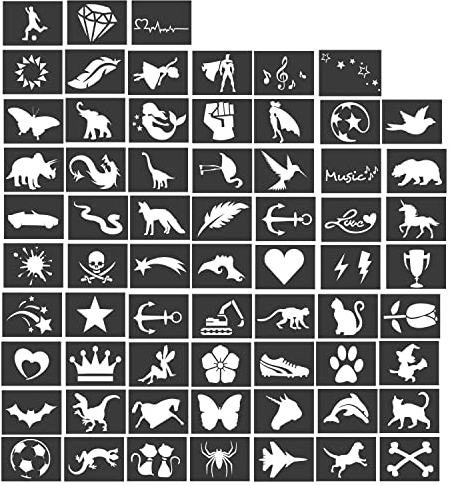 Tattoo Sticker selbstklebende Klebetattoos Schablone Set Kinder Meerjungfrau Mädchen Jungen Kids Kindertattoos temporäre Tattoos Einhorn Anker Geschenke Farbe Ultimate