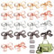 PandaHall Bowknot Schuhclips 24 stücke 4 Farben DIY Schuhe Charms Legierung Schuhschmuck Abnehmbare Schuh Charms Metall Handtaschenclips Hutclips Für Damen Freizeitschuhe Strickmütze Kleid DIY Basteln