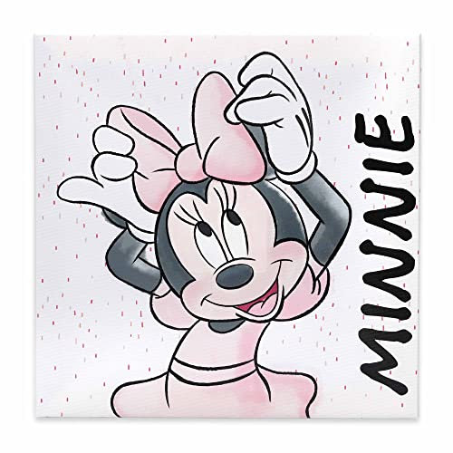 Disney Minnie Maus verspielte Galerie verpackte Leinwand Wanddekoration – bezaubernde Minnie Maus Wandkunst für Zuhause