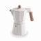 Lacor - 62096 - Cafetière italienne Trento White, Cafetière Express, Fonte d’aluminium, Convient à tous les types de feux inclus Induction, Capacité 6 tasses, Finition Blanc mat