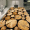 Landhausstil Sägewerk Holzstapel Wandbild Bodentapete Angepasst Für Badezimmer Wohnzimmer Wohnkultur Wasserdichte Bodentapete, 350 * 245 cm