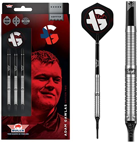 Bull's Adam Gawlas E2 90% Tungsten Softtip Dart Pfeile | Profi dartpfeile 20 Gramm | Dartpfeile für Profi Dartspieler |