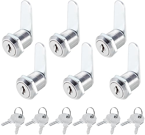 Fhioevt 6 Piezas Cerradura Buzon Universal 20mm Cerradura para Taquilla Cerradura de Buzón con 2 Llaves Lguales Cerradura de Levas Cerraduras Buzones y Taquillas Cierres Seguridad para Armario