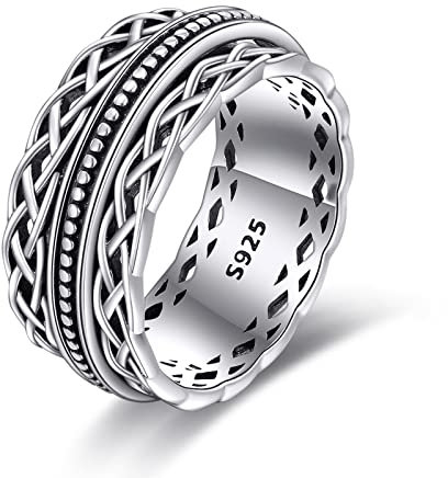 Keltischer Fidget Ring Silber 925 Angst Spinner Ring Keltischer Schmuck Geschenke Damen Herren