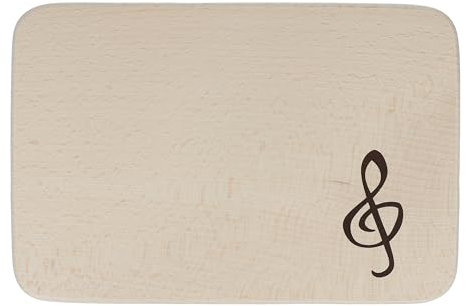 Schneidebrett aus Buchenholz mit musikalischen Motiven (Violinschlüssel)