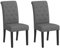 HOMCOM 2er-Set Esszimmerstühle Küchenstuhl Grand Confort Holzbeine Leinen 47 x 61 x 101 cm dunkelgrau