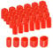 sourcing map 100pcs Round Rubber End Caps 6mm 9mm 12mm 16mm 19mm Red Vinyl Cover Screw Thread Protectors Assortment Kit