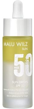 Malu Wilz Sun Drops SPF 50 30ml I Lotion für effektiven Sonnenschutz I Mit Vitamin E und Olivenöl als pflegende Wirkstoffe I Wasser- und schweißfest I Vegan
