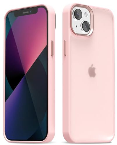 oakxco Custodia per iPhone 13 Mini Matte Trasparente Cover, Ultra-Sottile Morbido Anti-impronte, Resistente ai Graffi,Custodia Posteriore Glassata Traslucida Opaca, Rosa