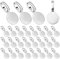 SOFPLATE 1 Box 120Pcs Flat Pad Bail Silver Glue on Bails Bulk Round Alloy Tibetan Style Necklace Blank Settings Base Jewellery Charms for Jewellery Making Accessories DIY Cabochons Gems