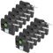 Cruxer 12er-Packung Kompatibel für Brother P-touch TZe-S211 Stark Klebend Laminierte Bänder，Schwarz auf Weiß 0,23'' 6mm x 8m Schriftband Ersatz für Brother PT-H100R PT-H110 PT-D410 PT-E110VP