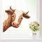 Wandtattoo Loft Fensterbild Kuh ins Fenster schauend braun reinschauend Kuhkopf wiederverwendbar Frühling Bauernhof Bulle Kalb, A4 Bogen