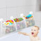 JUGGPENG Badewannenspielzeug Aufbewahrung Badewannen Netz Aufbewahrung Spielzeugnetz Badewanne mit 5 STK Häkchen, Netz für Badespielzeug 76x24cm für Aufbewahrung und Sortierung von Spielzeug