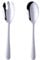 TEAHAHA 12 Inches Stainless Steel Salad Server Sets with Salad Spoon and Fork, Cooking Utensils for Kitchen, Simple and Classic Dishwasher Safe (Silver)