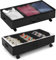 comfortica 2 Pack Under Bed Storage - Underbed Box with Lid – 50L Large Storage Organiser Containers with Wheels Rolling Metal Frame, Storage Bag With Zip For Clothes, Blankets, Shoes, Toys