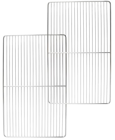 Générique Pack de 2 Grilles Gastronorme GN 1/1-53 x 32,5 cm - INOX Durable et Facile à Nettoyer - Idéales pour la Cuisson et Le Stockage en Cuisine Professionnelle
