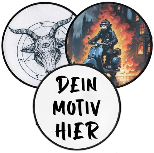 Individuell Kreis Aufnäher 7.6cm - 25cm | Personalisiert mit Wunschmotiv – Bild, Foto, Logo | Selbst gestalten Bedruckt Rund Patch für Kleidung, Jacke & Weste | Custom Iron On Patches (15.2cm)