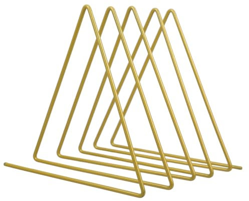 OSALADI Triangle Desk Organizer Metall Goldfarbener Schreibtisch-Organizer Für Dokumente Zeitschriften Und Bücher Stilvolles Ablagesystem Für Büro Und Zuhause