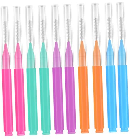 TOPBATHY 50stücke Interdentalbürsten Zahnspangenreiniger Mundpflegebürsten Zur Täglichen Reinigung Zwischen Zähnen