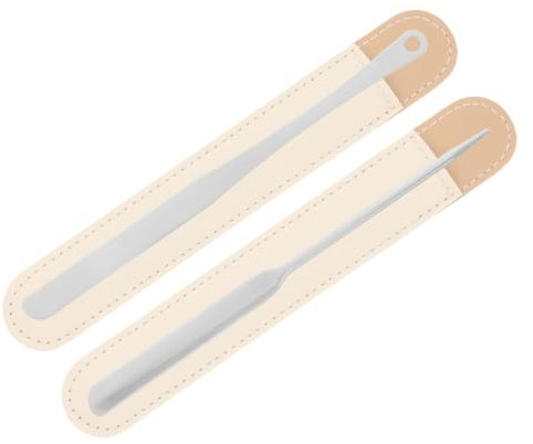 DEARMAMY Cosmetic Spatula Tool Makeup Mixer Long Handle Foundation Spatula for Mixing Cream