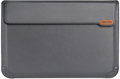 Funda para portátil con soporte plegable para portátil de 16.1 pulgadas, soporte ergonómico convertible, piel sintética, diseño sin cremallera