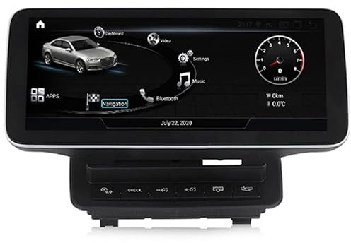LECREA Android 12 Radio Coche 2 DIN 12.5 Pulgadas HD Pantalla Táctil para Audi Q7 2010-2015 Conectar y Usar con Bluetooth GPS Navi WiFi FM Radio Carplay Inalámbrico,10.25 8-Core 8G+64G