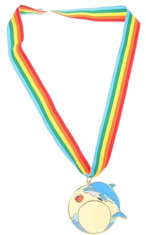 Toyvian Metallmedaille für Kinder aus Zinklegierung, Runde Auszeichnung | Spielzeugrequisite für Spiel und Feier, Glatte Kanten, Simuliertes Design, Ziermedaille