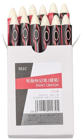 XEGZLH Double Tip Tire Marking Labeling Pen Waterproof Wax Marker for Vehicle Automotive Tires Resistant Oilproof Design